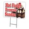 Signmission Hot Fudge Brownie Sunda Yard & Stake outdoor plastic coroplast window, 1216-Hot Fudge Brownie Sunda C-1216-DS-Hot Fudge Brownie Sunda - alternate 1